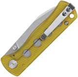 QSP Canary Linerlock Ultem EDC Knife With 14C28N Drop Point Blade And Pocket Clip by QSP Knife