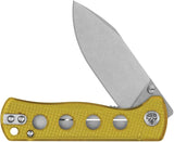 QSP Canary Linerlock Ultem EDC Knife With 14C28N Drop Point Blade And Pocket Clip by QSP Knife