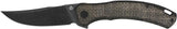 QSP Walrus Linerlock Knife QS151 B2 With D2 Tool Steel Blade Burlap Micarta Handle Rugged EDC Ready by QSP Knife