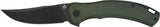 QSP Knife Walrus Linerlock Black Green QS151-C2 by QSP Knife