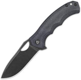 QSP Gorilla Linerlock Knife Black Micarta 14C28N Stonewash Blade, 4.5 Inch Closed, EDC Everyday Carry by QSP Knife