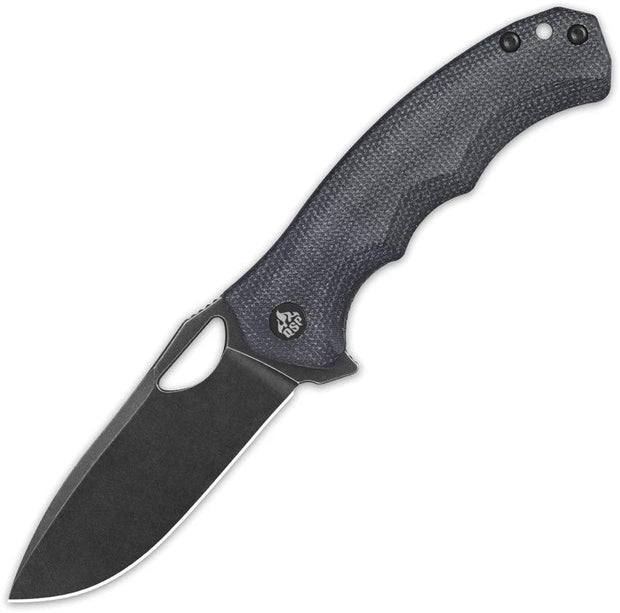 QSP Gorilla Linerlock Knife Black Micarta 14C28N Stonewash Blade, 4.5 Inch Closed, EDC Everyday Carry by QSP Knife