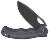 QSP Gorilla Linerlock Knife Black Micarta 14C28N Stonewash Blade, 4.5 Inch Closed, EDC Everyday Carry by QSP Knife