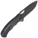 QSP Gorilla Linerlock Knife Black Micarta 14C28N Stonewash Blade, 4.5 Inch Closed, EDC Everyday Carry by QSP Knife