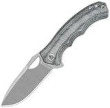 QSP Gorilla Linerlock EDC Knife Durable Denim Micarta Handle And 14C28N Stonewashed Blade For Everyday Carry by QSP Knife