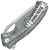 QSP Gorilla Linerlock EDC Knife Durable Denim Micarta Handle And 14C28N Stonewashed Blade For Everyday Carry by QSP Knife