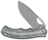 QSP Gorilla Linerlock EDC Knife Durable Denim Micarta Handle And 14C28N Stonewashed Blade For Everyday Carry by QSP Knife
