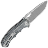 QSP Gorilla Linerlock EDC Knife Durable Denim Micarta Handle And 14C28N Stonewashed Blade For Everyday Carry by QSP Knife