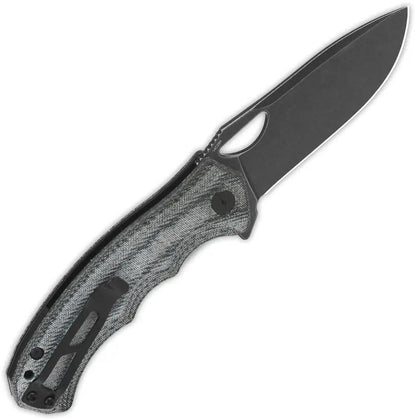QSP Gorilla Linerlock Knife - Denim Canvas Micarta Handle 3.38in 14C28N Blade For EDC Outdoor Tasks by QSP Knife