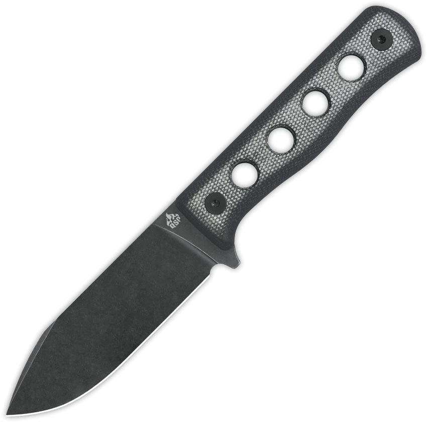 QSP Knife Canary Fixed Blade Black BSW QS155B2 by QSP Knife