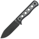 QSP Knife Canary Fixed Blade Black BSW QS155B2 by QSP Knife