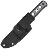 QSP Canary Fixed Blade Knife - 9 Inch Full Tang With Micarta Handle And Stonewash Blade Kydex Sheath by QSP Knife