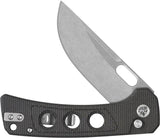 QSP Unicorn Button Lock Knife - One-Hand Deployment With 14C28N Sandvik Blade And Micarta Handles by QSP Knife