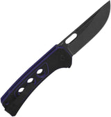 QSP Unicorn Button Lock Purple G10 Compact EDC Knife 3.25in Blade Black Stonewash 14C28N - Everyday Carry Ready by QSP Knife