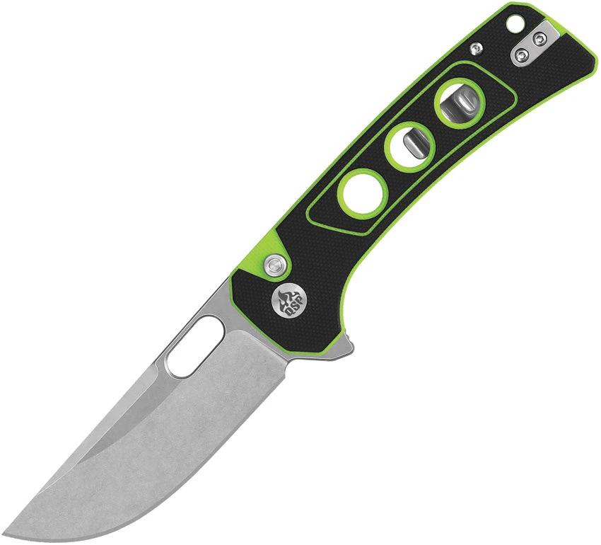 QSP Knife Unicorn Button Lock Neon G10 QS156-C1 by QSP Knife