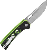 QSP Unicorn Button Lock Knife Neon G10 EDC Tactical Folding Knife - One Handed Opening With Pocket Clip And Lanyard Hole by QSP Knife