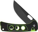 QSP Unicorn Button Lock Knife Neon G10 QS156C2 - Bold Neon G10 Handle With Secure Button Lock 14C28N Blade EDC by QSP Knife