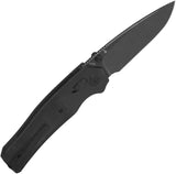 QSP Knife Vault Glyde Lock Black Micarta EDC Knife - 3.25in Blade 14C28N Sandvik Stonewashed Thumb Stud Pocket Clip by QSP Knife