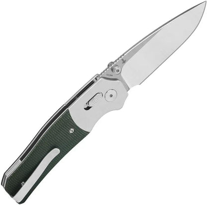 QSP Knife Vault Glyde Lock Green Micarta - Compact 3.25 Inch Blade EDC Knife for Collectors by QSP Knife