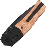 QSP Knife Vault Glyde Lock Copper Foil G10 EDC Knife - Durable 14C28N Blade For Everyday Carry by QSP Knife