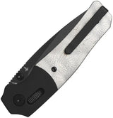 QSP Knife Vault Glyde Lock Pocket Knife - 14C28N Drop Point Blade, Stonewashed Aluminum G10 Handle by QSP Knife