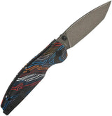 QSP Turtle Punk EDC Knife - Bold Grip MultiG10 Handle With 14C28N Stainless Steel Champagne Ceramic Coating by QSP Knife