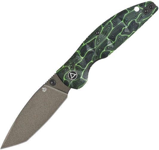 QSP Knife Turtle Punk Linerlock Blk/Grn QS158-C2 by QSP Knife