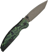 QSP Turtle Punk QS158-C2 Linerlock Knife - Compact 3.5 Inch Tanto Blade For EDC And Outdoor Use by QSP Knife