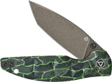 QSP Turtle Punk QS158-C2 Linerlock Knife - Compact 3.5 Inch Tanto Blade For EDC And Outdoor Use by QSP Knife