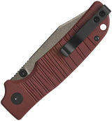 QSP Kali Button Lock Folding Knife - One Handed EDC Reliability With 3.25-Inch Blade And Red G10 Handle by QSP Knife
