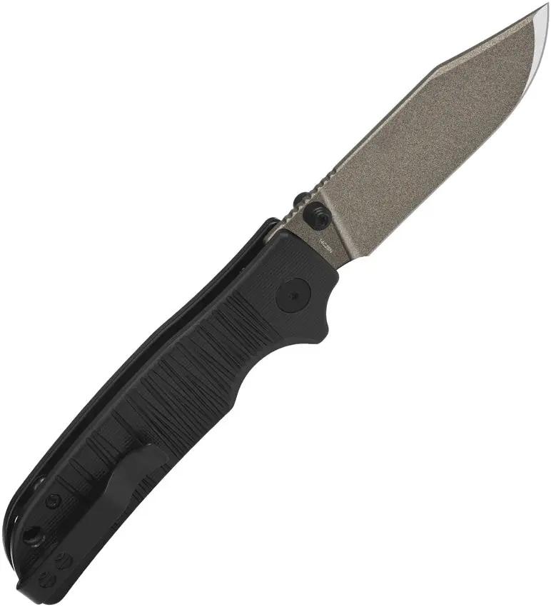 QSP Kali Button Lock Knife - Compact EDC With Secure Button Lock And Black G10 Handle by QSP Knife