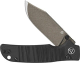 QSP Kali Button Lock Knife - Compact EDC With Secure Button Lock And Black G10 Handle by QSP Knife