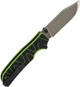 QSP Kali Button Lock Compact Folding Knife - 3.25in Clip Point Blade With Neon G10 Handle For EDC Enthusiasts by QSP Knife