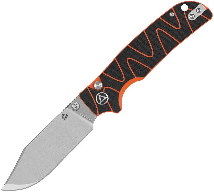 QSP Knife Kali Button Lock Black/org QS159-D1 by QSP Knife