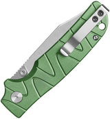 QSP Kali Button Lock Green QS159E1 EDC Knife - Lightweight Aluminum Handle for Everyday Carry by QSP Knife