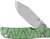 QSP Kali Button Lock Green QS159E1 EDC Knife - Lightweight Aluminum Handle for Everyday Carry by QSP Knife