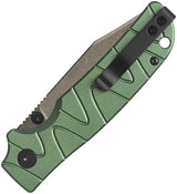 QSP Kali Button Lock Knife QS159E2 Green Compact EDC One Handed Operation - One Handed Deployment by QSP Knife