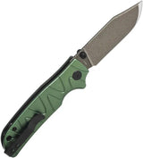 QSP Kali Button Lock Knife QS159E2 Green Compact EDC One Handed Operation - One Handed Deployment by QSP Knife