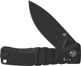 QSP Ripley Glyde Lock Knife - 3.5 Inch Drop Point Blade, Black G10 Handle, EDC Ready by QSP Knife