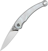 QSP Dolphin Liner Lock Knife Pearl Handle Premium Spear Point Sandvik 14C28N EDC Edition by QSP Knife