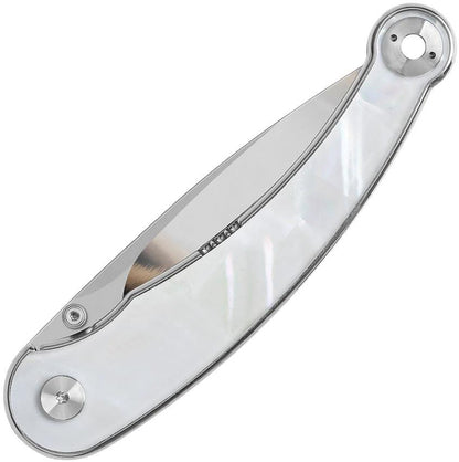 QSP Dolphin Liner Lock Knife Pearl Handle Premium Spear Point Sandvik 14C28N EDC Edition by QSP Knife