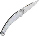 QSP Dolphin Liner Lock Knife Pearl Handle Premium Spear Point Sandvik 14C28N EDC Edition by QSP Knife