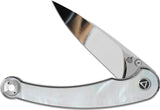 QSP Dolphin Liner Lock Knife Pearl Handle Premium Spear Point Sandvik 14C28N EDC Edition by QSP Knife