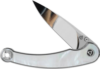 QSP Dolphin Liner Lock Knife Pearl Handle Premium Spear Point Sandvik 14C28N EDC Edition by QSP Knife