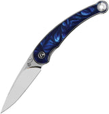 QSP Knife Dolphin Linerlock Blue Resin QS161-E by QSP Knife
