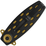QSP Beetle Linerlock Knife - Bronze 14C28N Blade, Black G10 Handle, Extended Tang, EDC Ready by QSP Knife