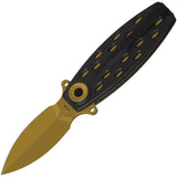 QSP Beetle Linerlock Knife - Bronze 14C28N Blade, Black G10 Handle, Extended Tang, EDC Ready by QSP Knife