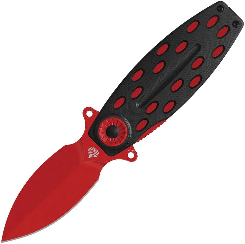 QSP Knife Beetle Linerlock Black/Red QS162-D by QSP Knife