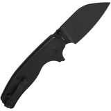 QSP Chefmaster Linerlock Blackout EDC Pocket Knife With Wharncliffe Blade And G10 Handle - Compact EDC Precision by QSP Knife