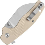 QSP Chefmaster Linerlock Knife 3.25In Wharncliffe Satin 14C28N Ivory G10 EDC - Ideal Everyday Carry Companion by QSP Knife